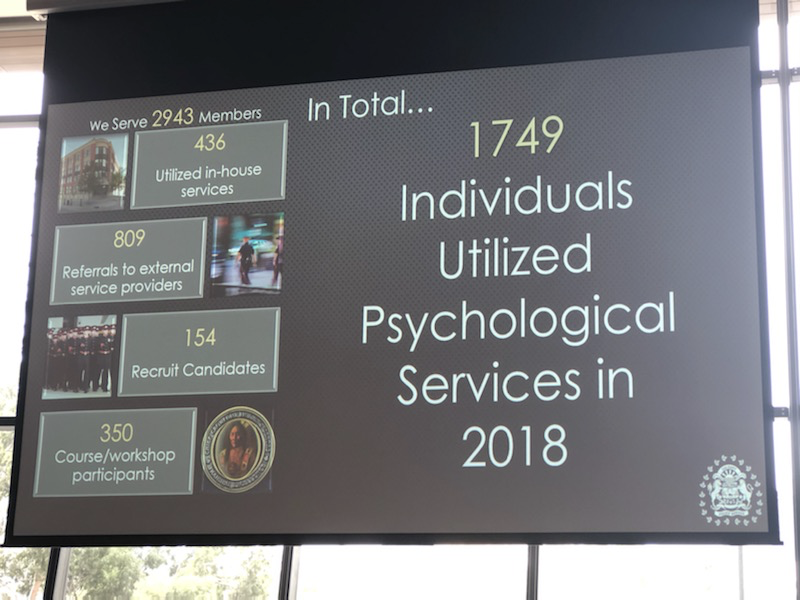 HeidiCramm's tweet photo. Stacey Ferland, Psychological Services Division, Calgary Police Service, shares a very impressive program that is working to destigmatize mental health issues at an organizational culture level--and extending to families #ptsleaders #GACoPTS2019 @CIPSRT_ICRTSP @CalgaryPolice https://t.co/ER78EcyXBU