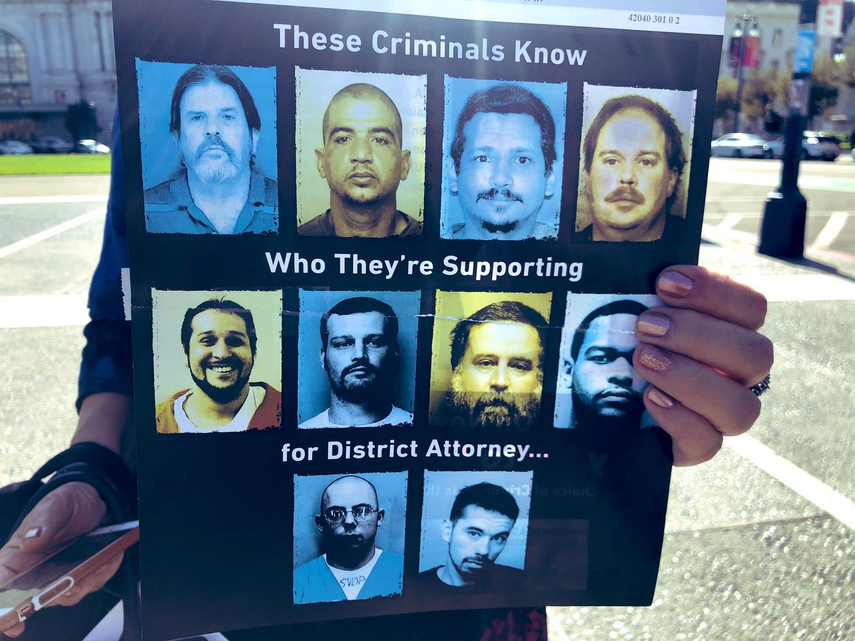 One of the mailers the SFPOA sent targeting Chesa Boudin. Their negative campaign cost over $650,000. Also Fewer is married to a retired SFPD officer