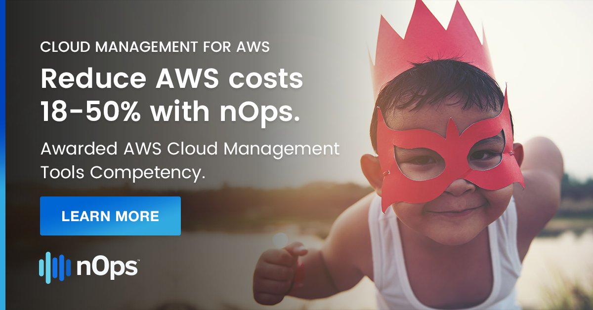 nopsio's tweet photo. Know how to reduce your #AWScloud costs 18-50%? Start using nOps, #CloudManagement for AWS that has earned #AWSCloudManagement Tools Competency status. @AWS_Partners #DevOps https://t.co/sWPdVT7gce https://t.co/c7upFGbqWg