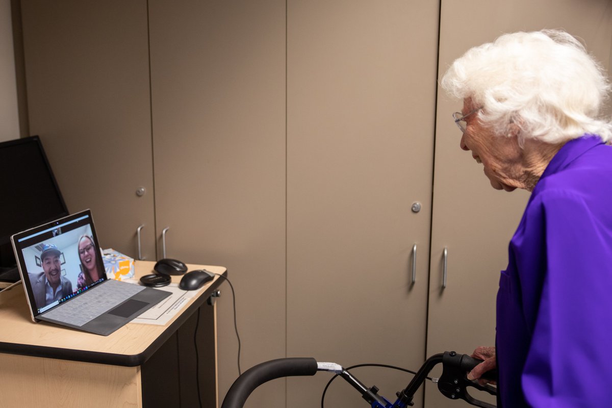 Yesterday <a href="/UW_Pharmacy/">UW School of Pharmacy</a> held a birthday celebration for one of my dearest mentors, Joy Plein. They were able to arrange for <a href="/DrJonWatanabe/">Jonathan H. Watanabe</a> and me to join remotely to give Joy our birthday wishes. This photo from the other end absolutely made my day. <a href="/PleinCenterUW/">Plein Center for Geriatric Pharmacy</a> #HuskyPharmacist