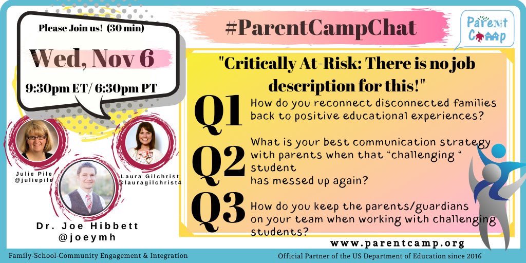 Together we can design FOR this. 

Plz consider 30 min tonite #Parentcampchat discussing reconnecting critically at risk Ss &amp; their FAMILIES back to positive XPs in Ed  —>at 8:30pm CT

#parentcampchat #ksedchat <a href="/KSDEredesign/">KS Accreditation & Design</a> #moedchat #oklaed #txed #KIDSDESERVEIT <a href="/CrystalCalledIt/">Crystal Everett</a>