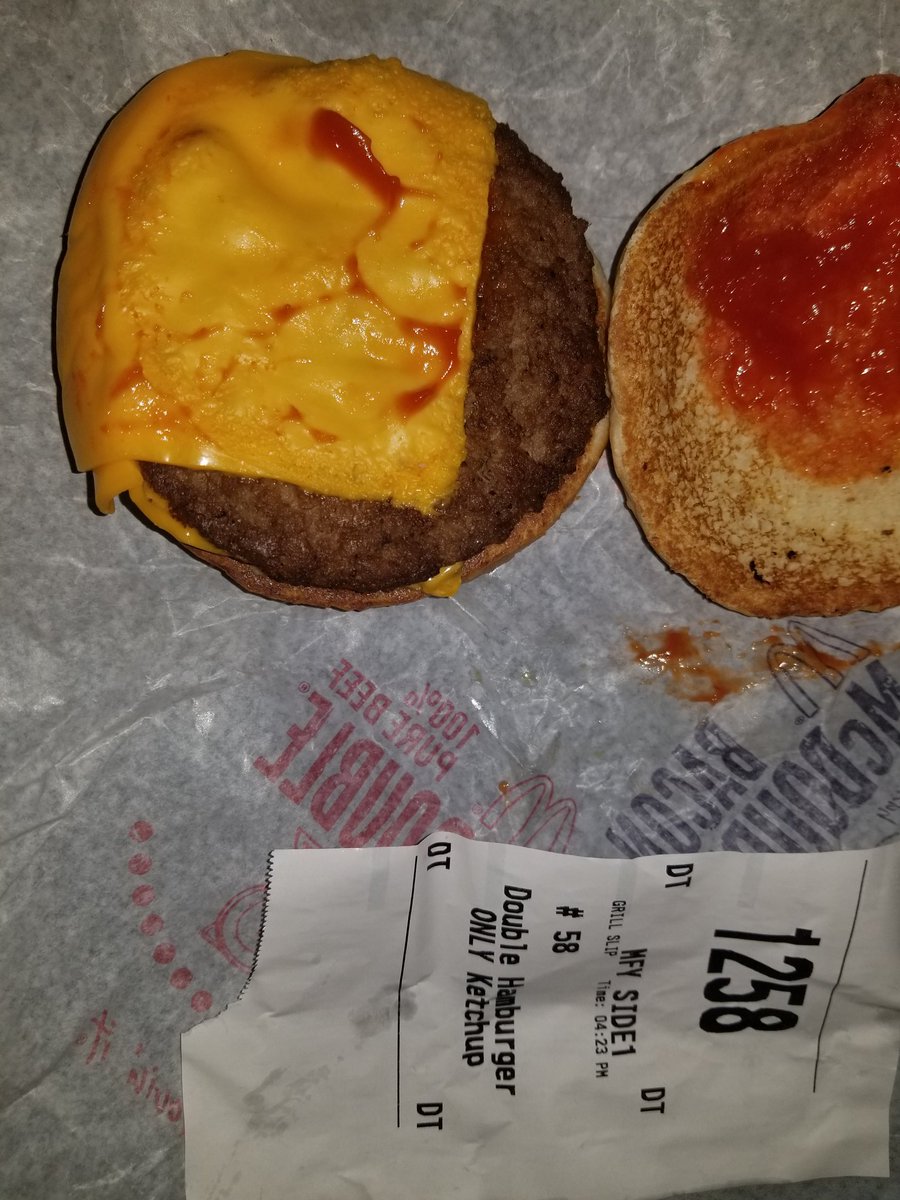 CaptStayPuft's tweet photo. @McDonalds see anything wrong here?? Why can't you hire #employees that can and will do their job correctly?? Your cheese is
#disgusting and #notwhatiordered #paypeoplesotheystopfuckingupmyfood https://t.co/RtLMXvoARt