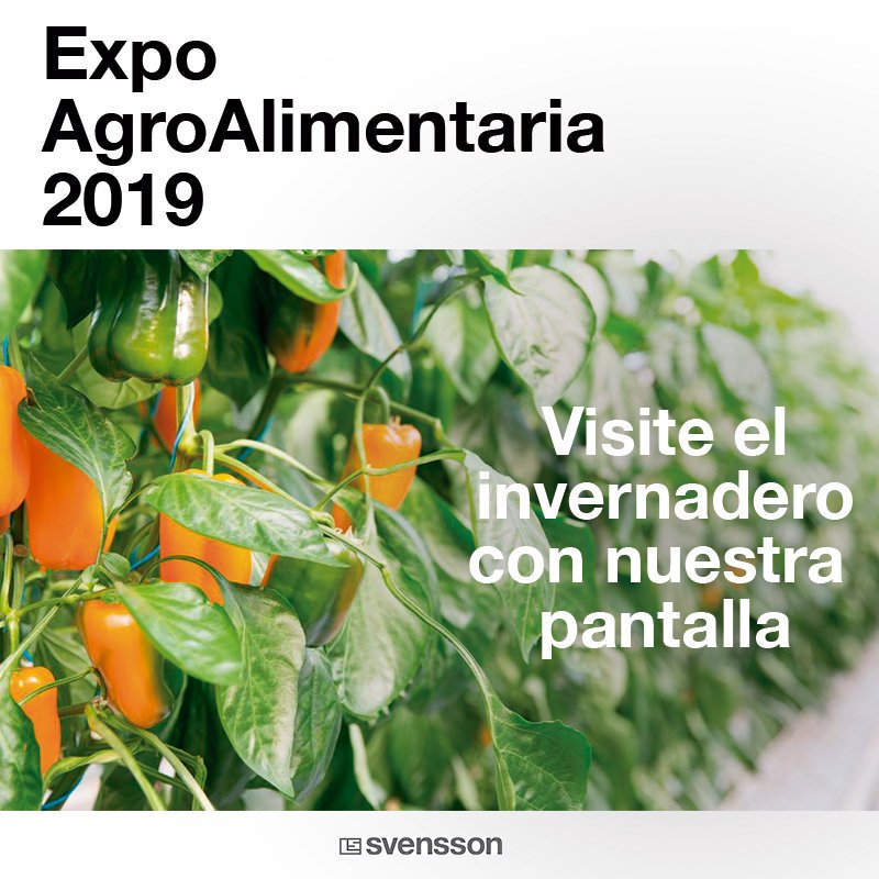 ¿Sabía qué?
Puede visitar un invernadero con cultivos que también utiliza nuestra pantalla. Vea las ventajas de Svensson por usted mismo en <a href="/expoagro_gto/">Expo AgroAlimentaria Guanajuato</a>. 🥒🍅

Para más información: bit.ly/2JXyLE0