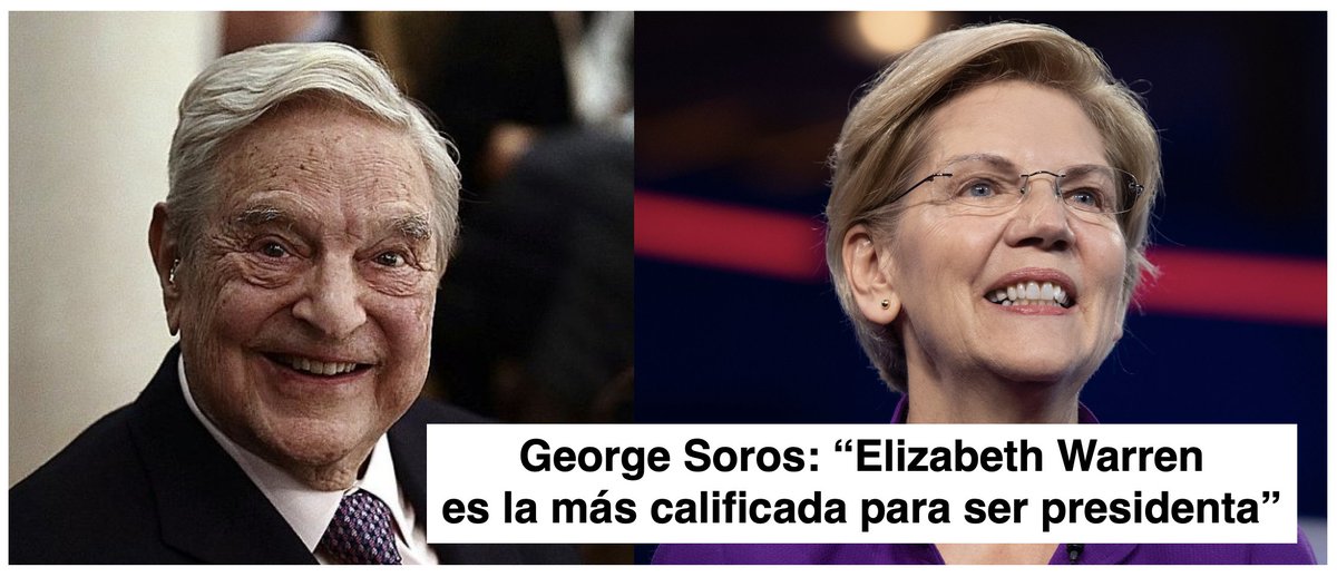 leogarnier's tweet image. Algo más en lo que mi amigo George y yo coincidimos: Elizabeth Warren es la más calificada para ser presidenta&quot; #elizabethwarrenhasaplanfor