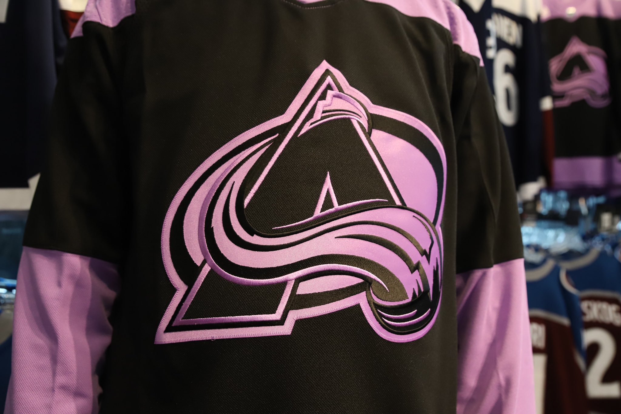 Colorado Avalanche NHL Special Pink Breast Cancer Hockey Jersey Long Sleeve  - Growkoc