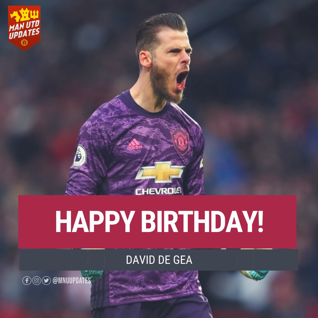 Happy 29th birthday to United s No.1 David De Gea.     