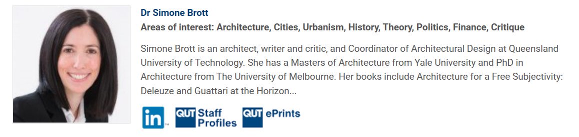 QUTdesign's tweet image. Melbournites, we welcome you to join Dr Simone Brott for the launch of her new publication. Join Simone for the launch in conversation with Monash Lecturer Tom Morgan or pick up a copy online today: ow.ly/5ZE350wRLwM #changebydesign #qutdesign #digitalmonuments