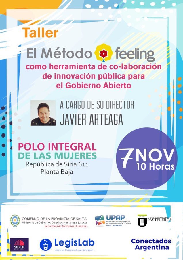 Salta_Lab's tweet image. Mañana vamos a tener el placer de compartir un taller con @bienpensado en nuestra ciudad. ¡Gracias Javier por tu generosidad! #InnovacionSocial #InnovaciónPública #GobiernoAbierto