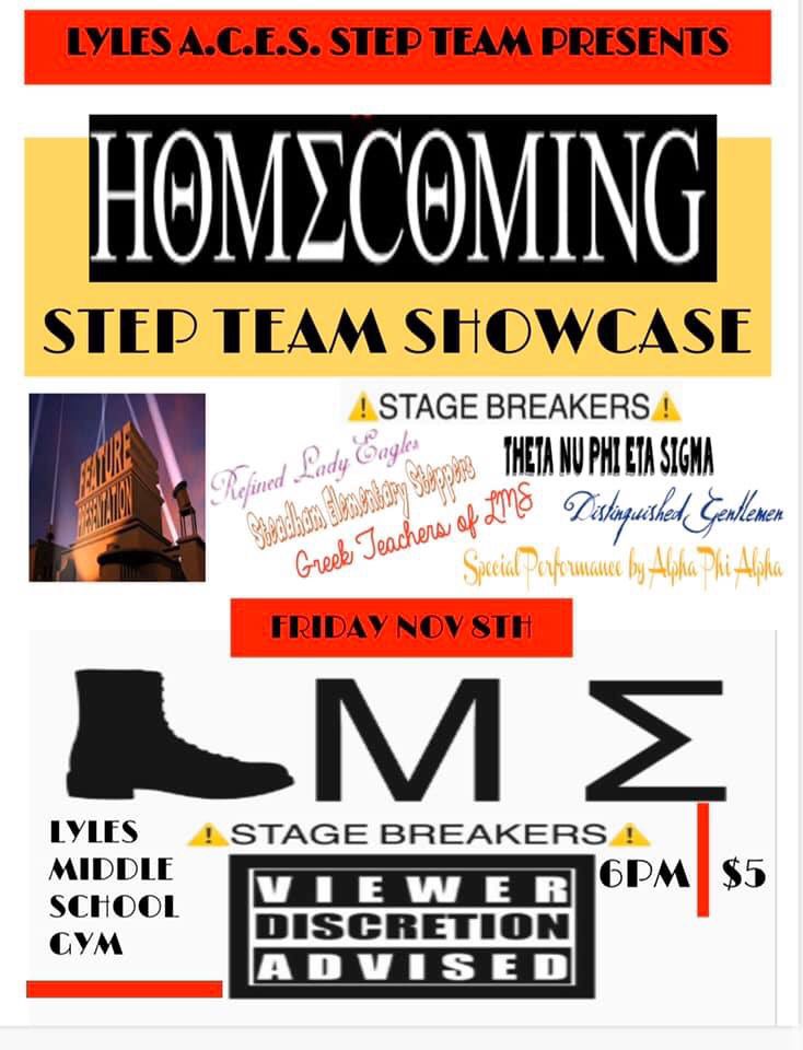 LMS_Lumberjacks's tweet photo. Step Team Showcase is this Friday at 6p.m. in the gym featuring a number of local teams! #LylesMS #GarlandUSA https://t.co/FUrFRCgzXv