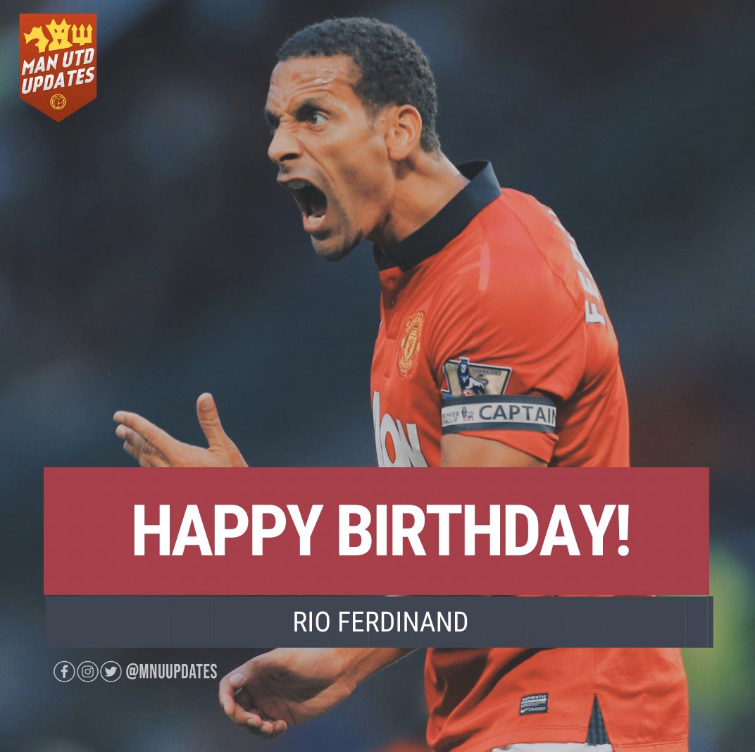 Happy 41st birthday to Rio Ferdinand.     