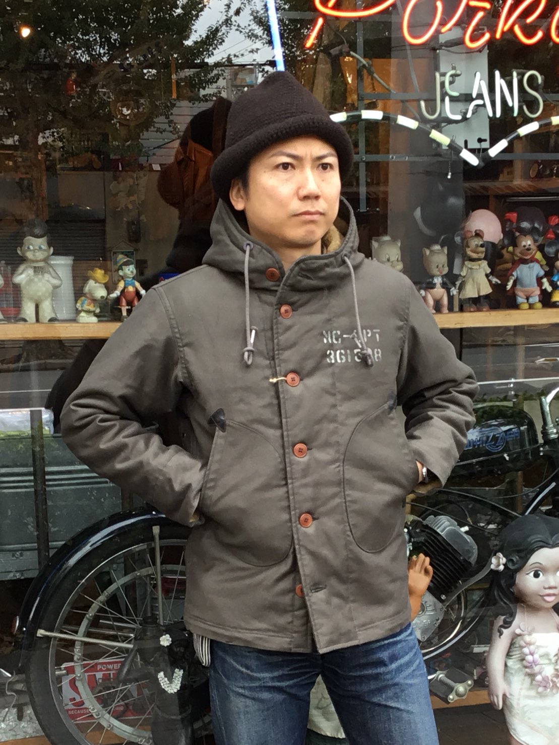美品】【美品】美品!コリンボアウターオブザーバーパーカー グレー