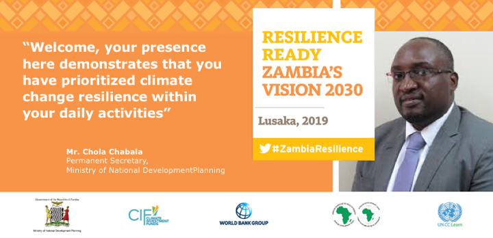 We just successfully held the #ZambiaResilience Ready conference with <a href="/CIF_Action/">CIF</a> and had participation from a wide spectrum of players from different sectors.

Day 1 PS Chola Chabala gave welcoming remarks.