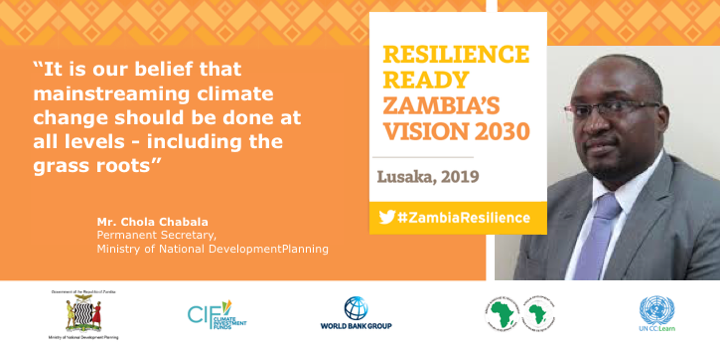 At the #ResilienceReady conference, PS Chabala also gave a snapshot of Zambia's efforts at mainstreaming #ClimateChange