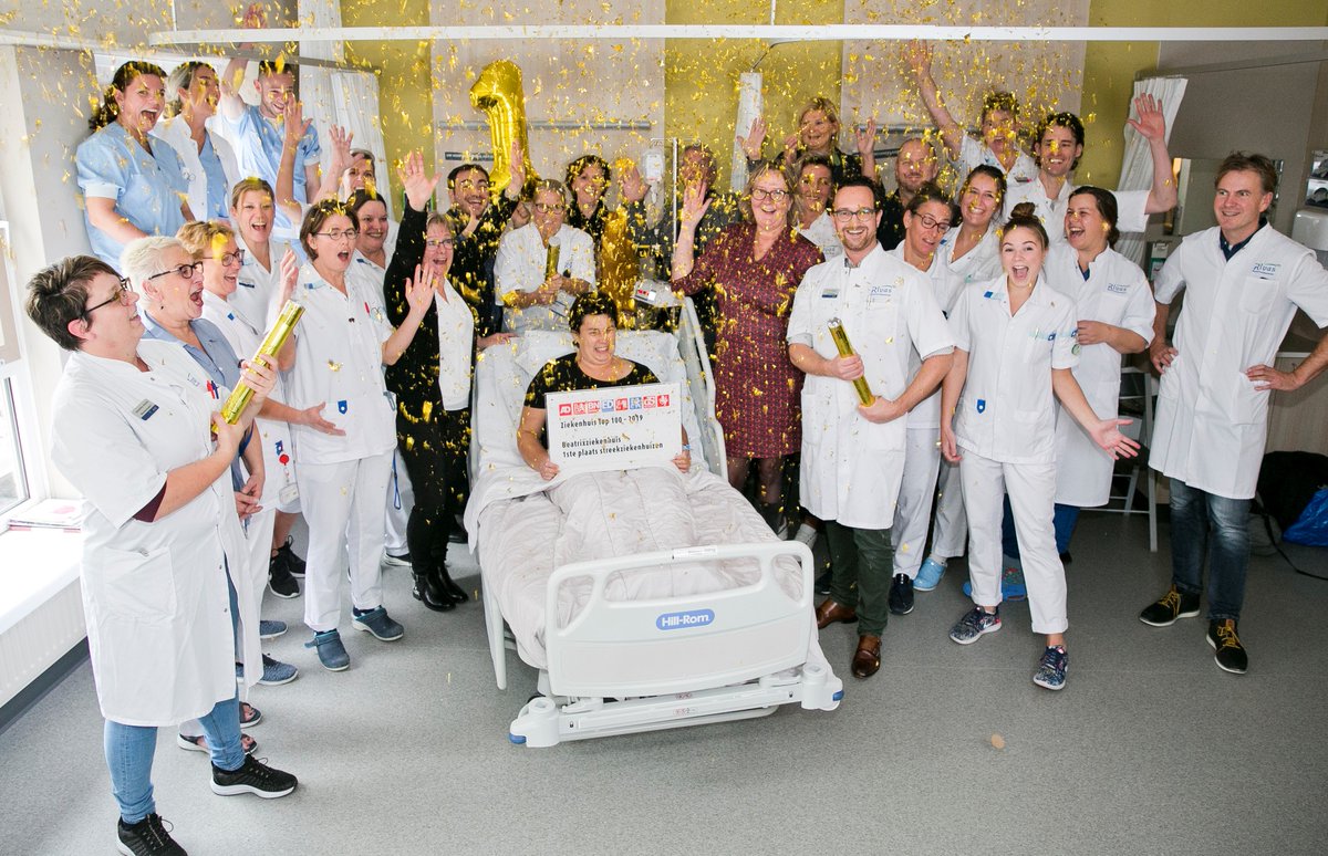 Beatrixzkh's tweet photo. We zijn weer 1ste in de #ziekenhuistop100 van @adnl. Al 5 jaar op rij zijn we één van de beste Nederlandse ziekenhuizen. Dit is uniek en de verdienste van onze zorgzame medewerkers. Patiënten, hun familie en samenwerkingspartners, bedankt voor het vertrouwen! #trots #zinnigezorg https://t.co/oSXuP2DOsO