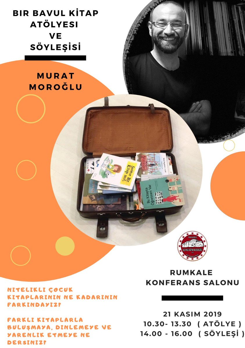 Yavuzeli_mem's tweet photo. Yavuzeli öğretmenleri, Nitelikli Çocuk Kitaplarıyle ilgili her şeyi konuşmak, paylaşmak ve çocukları doğru kitaplarla buluşturmak için Murat Moroğlu'nu bekliyor. Tarih 21 Kasım 2019
#benokuyorumgaziantepokuyor
@ziyaselcuk @gul_davut @cengizmete @RmznTaskin @ali_tiryakiog https://t.co/jVKAqtgcTF