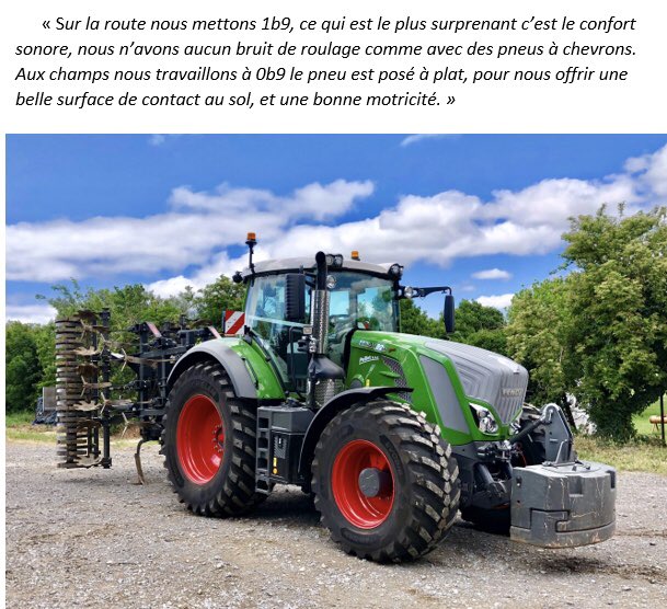 Mr BROSILLE, SCEA VENTABREN à Montmeyran (26), exploitant sur 200ha en bio, nous fait part de son retour après avoir choisi d’équiper son <a href="/Fendt_UKIreland/">Fendt UK & Ireland</a> 828 #variogrip de @MichelinAgriFR #evobib, pour les travaux déchaumage avec un <a href="/Quivogne_France/">Quivogne</a> 5m.