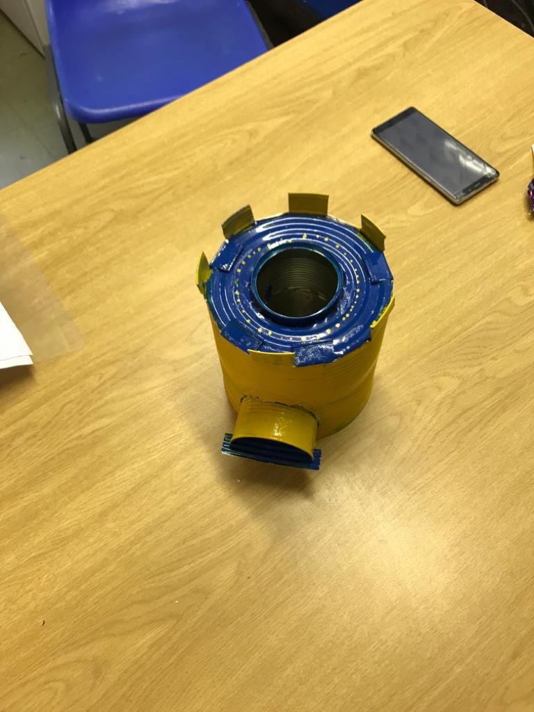 LesediNPO's tweet photo. Grade 8 Leaners. Building a rocket stove from recycled materials. Thy learned about Planning, task collection, technical drawing, branding and marketing. https://t.co/8ykg5Q0Jsu