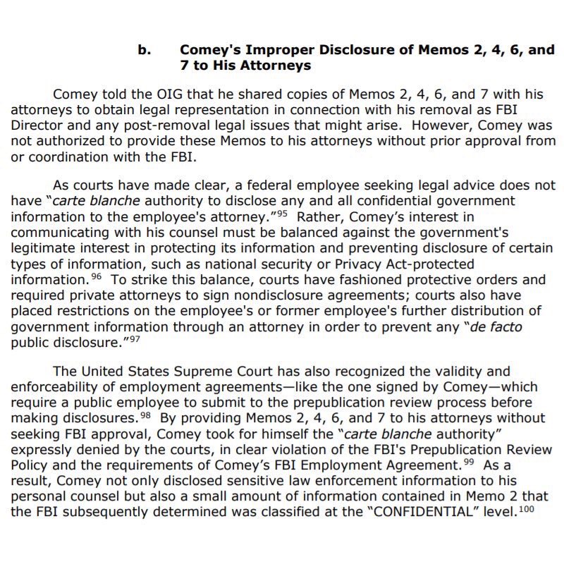 dmills3710's tweet photo. #ComeyMemos OIG Report Expresses @FBI Policies Were Violated When Comey As FBI Official Was Found Leaking Information “in service of their own strongly held personal convictions" #DOJBias ⚖️
@POTUS @freedomcaucus @GenFlynn @AP @UPI @OANN
https://t.co/JvMmcILTmw… https://t.co/iQG8VQrbJ9