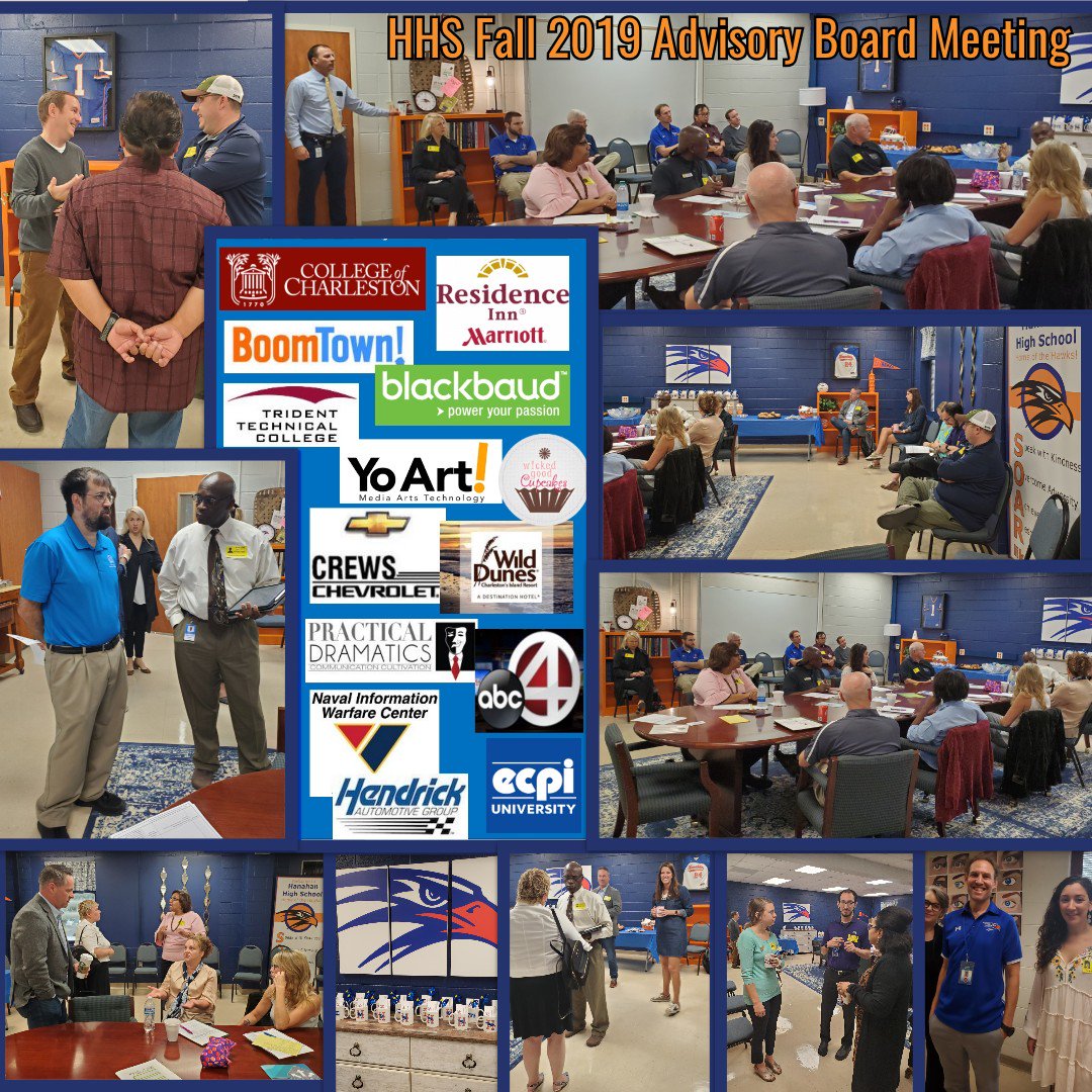 ChelseyMintz's tweet photo. Thank you to ALL of the business representatives that came to the Fall Advisory Board Meeting for #CTE at Hanahan High! @hawksofhanahan #Community #PublicRelations #StudentSucess @BCSD_CareerTeam @bcsdschools @Academies_BCSD @ChasChamber @BCSDTeachForum @BCSDAandI #SuccessatHHS https://t.co/bTwgLcUu0u