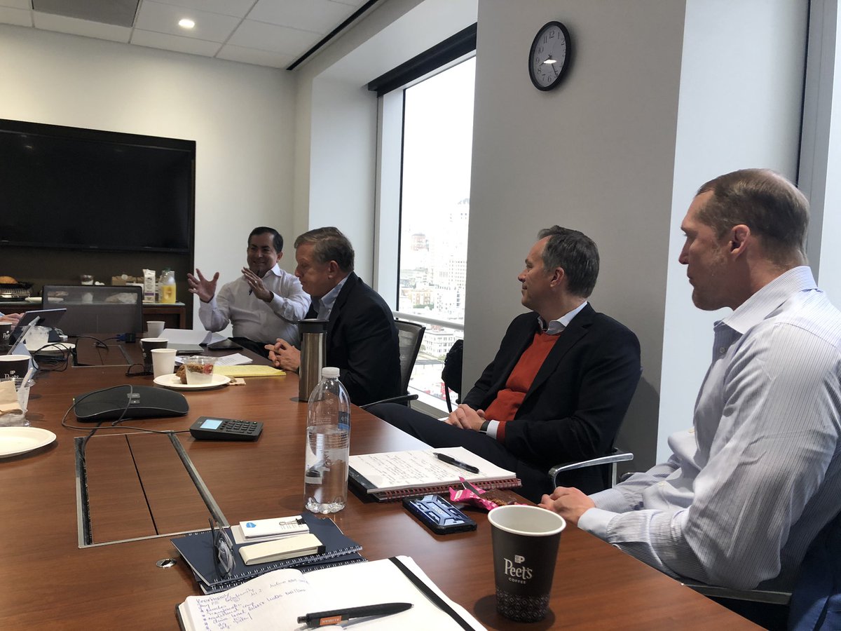 MarcusBrans68's tweet photo. Special thanks to Bill Mayville, Jamey Cummings and Joe Navarre from Korn Ferry: Great insights and discussions today in SFO about Cyber Security, Digital Transformation and current trends in Digitalization. 
 #goodinsight #privateequity #thefuture #industry #digitalization https://t.co/M1Jx7ZsCDA