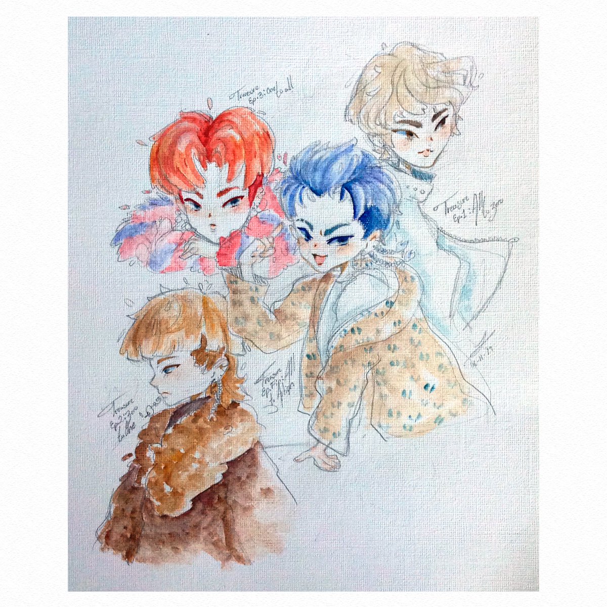 LorenaVignon's tweet photo. β¨π"HBD captain!"πβ¨
I didn't know what to do for the Captain's birthday so I draw chibis of the different looks he had throughout the Treasure era. I know it's not the big deal but I did this little drawing with love.
#lovignon #fanartateez #ATEEZ #μμ΄ν°μ¦ #νμ€ #HONGJOONG https://t.co/gk0Y6DPA2Q