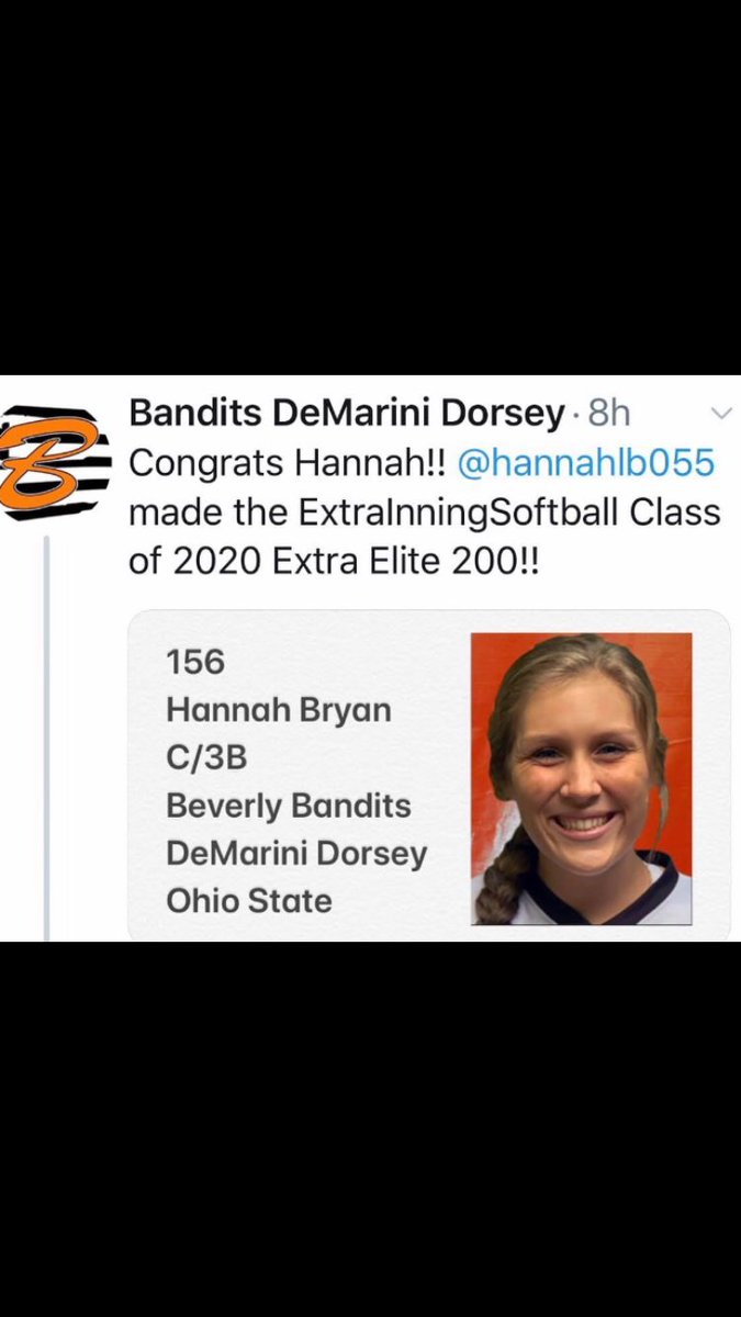 brhs_softball's tweet photo. Congratulations to our senior @hannahlb055  #brhssoftball https://t.co/cVlppuiKwF