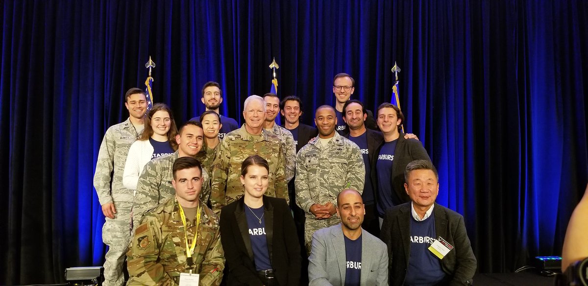 SSC_Commander's tweet photo. First ever @usairforce #SpacePitchDay in the books. $22.5M in awards to 30 different #Innovative small businesses!  
And quick-turn opportunities for 15 of them to earn $24.5M more! Thanks to all who enabled this huge win for our nation's #Space ecosystem! #SpaceStartsHere https://t.co/1J6BEkLnYe