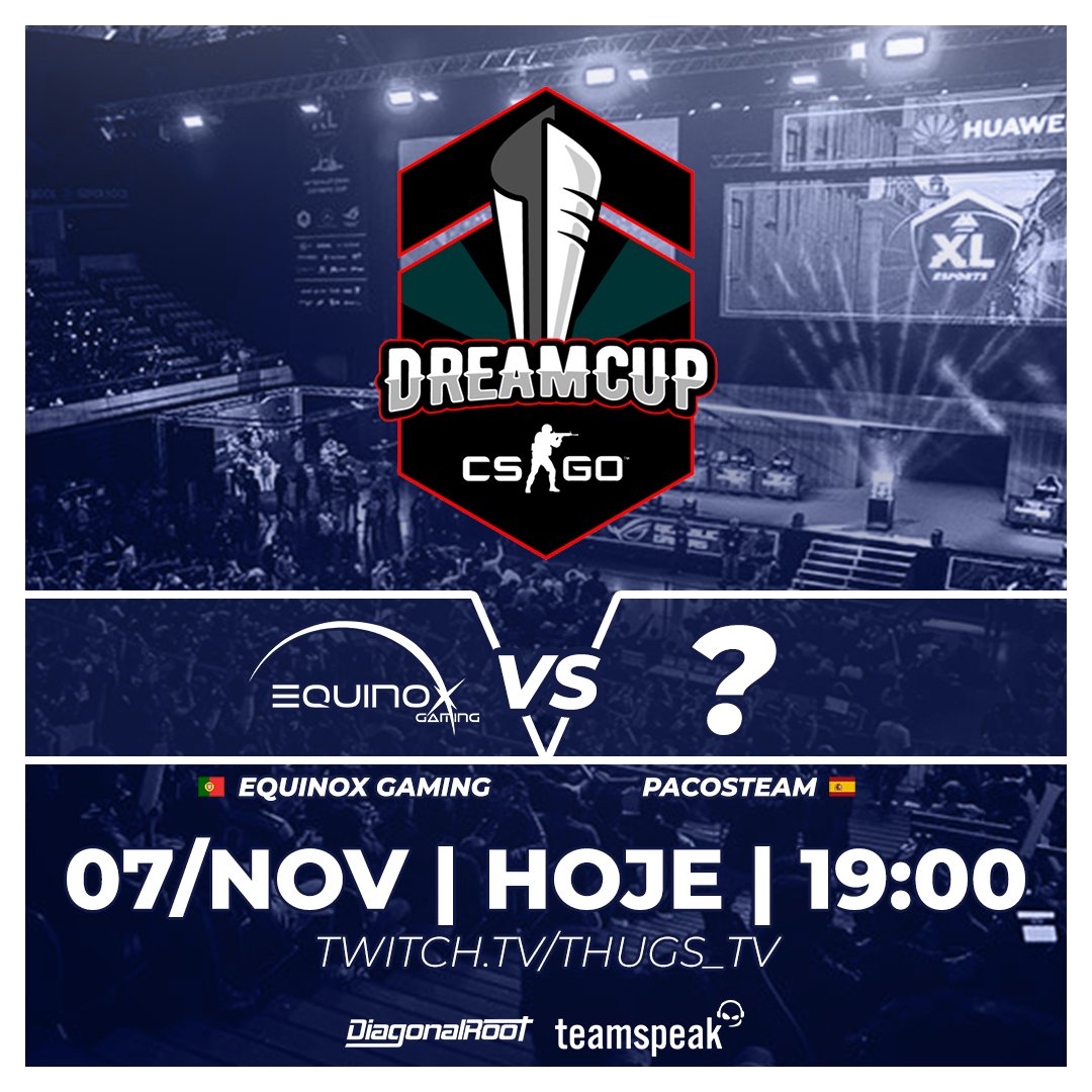 EquinoxGamingPT's tweet photo. #CSGO
Venham apoiar para conseguirmos ter mais uma equipa portuguesa no qualificador ibérico. Vamos com tudo! 💪
🏆 @DreamHackSpain Sevilla - Open Slots 🇵🇹🇪🇸
🆚 #pacosteam 🇪🇸
🕑 19h00
▶️ https://t.co/oPldSkSx0o
📺 https://t.co/JgQWACxWdO
#GOEQX | #VAMOSCOMTUDO | #DreamcupPTCSGO https://t.co/4CKkM36SCS