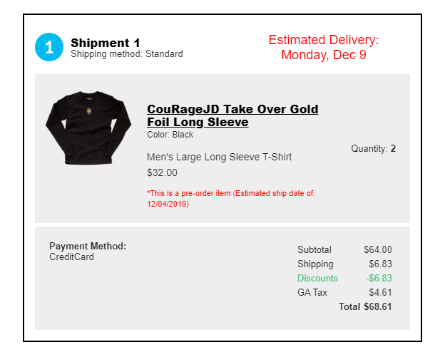 TheDadGamer1's tweet photo. @CouRageJD just pre-ordered 2 of your shirts! Cant wait to receive them and never wear another shirt!!!! https://t.co/RgdTwj6N1J