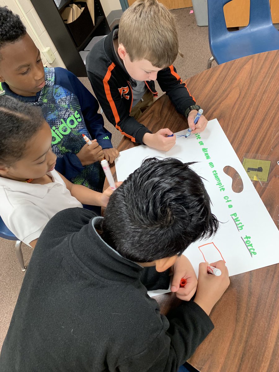 MrsManshack's tweet image. We completed our first chalk talk today to wrap up our force unit! Love seeing the ideas they come up with &amp;amp; how they respond to each other! ✏️ #CISDScienceRocks
