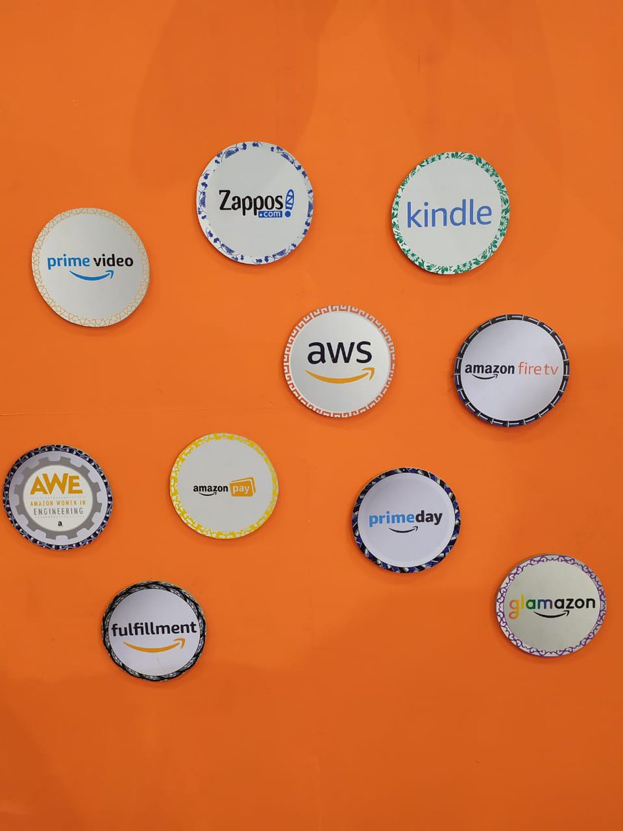 AmazonNews_IN's tweet photo. Women engineers and leaders are a part of building the future of Amazon's products and services. Meet us at #GHCI19 to know more about the women behind Amazon. Can you identify the logos here? #AmazonIndiaXGHCI @AnitaB_org @AnitaBorg_India #InsideAmazonIndia #AWE #WeWill https://t.co/B1WpZImPtW