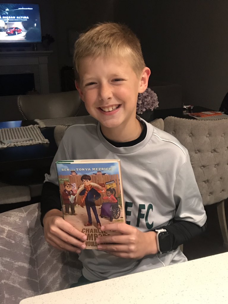 TotallyTypeA's tweet photo. Someone is SUPER excited about his new #CharlieNumbers book, @TonyaMezrich and @benmezrich! Although he thought something was wrong because it wasn’t “addressed to” him! 🤣 https://t.co/pC2kLifWnE