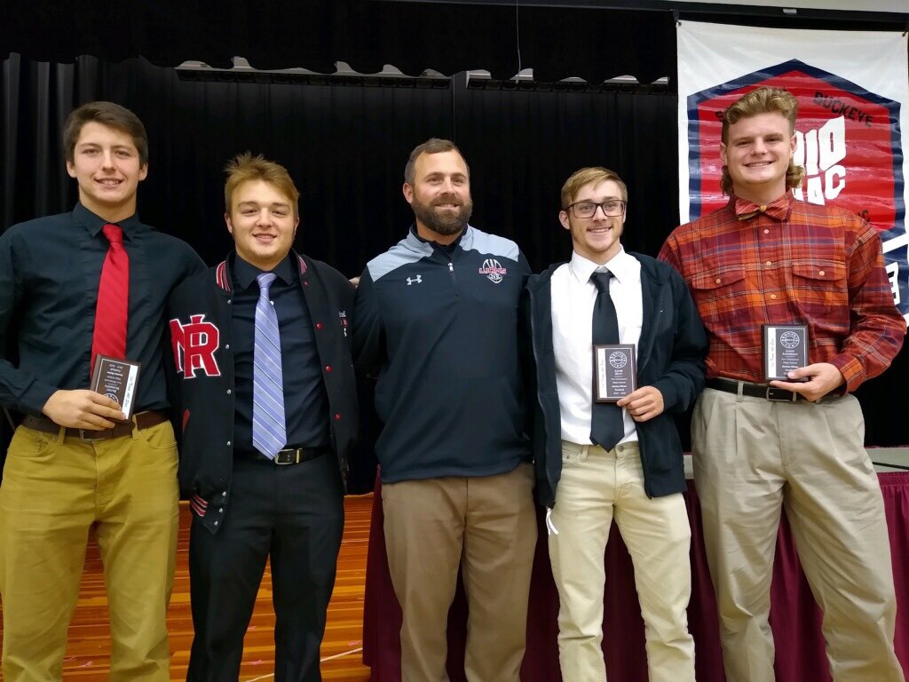 CoachPBurke's tweet photo. Great night recognizing TEAM 64’s 1st team SBAAC All-Stars.  These four seniors have been a joy to coach ,very proud of their hard work, and commitment over the last 4 years. Congrats gentlemen! #RollPride https://t.co/7v81Fgn21v