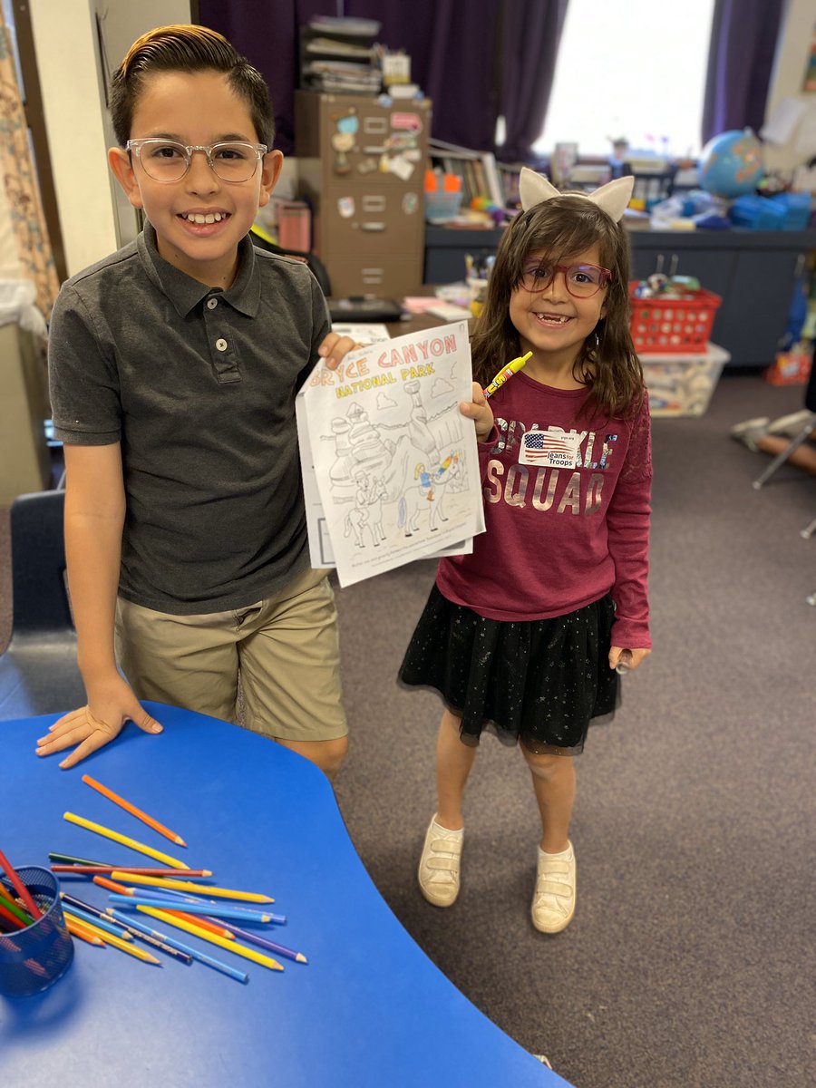 How amazing is <a href="/JennyKaste/">Jennifer Kaste</a> getting in the spirit of our buddy unit?! <a href="/GSA5thGrGators/">GSA5thGradeGators</a> are excited to learn more about our #NationalParks with their 2nd grade buddies. #ThingsNotTested