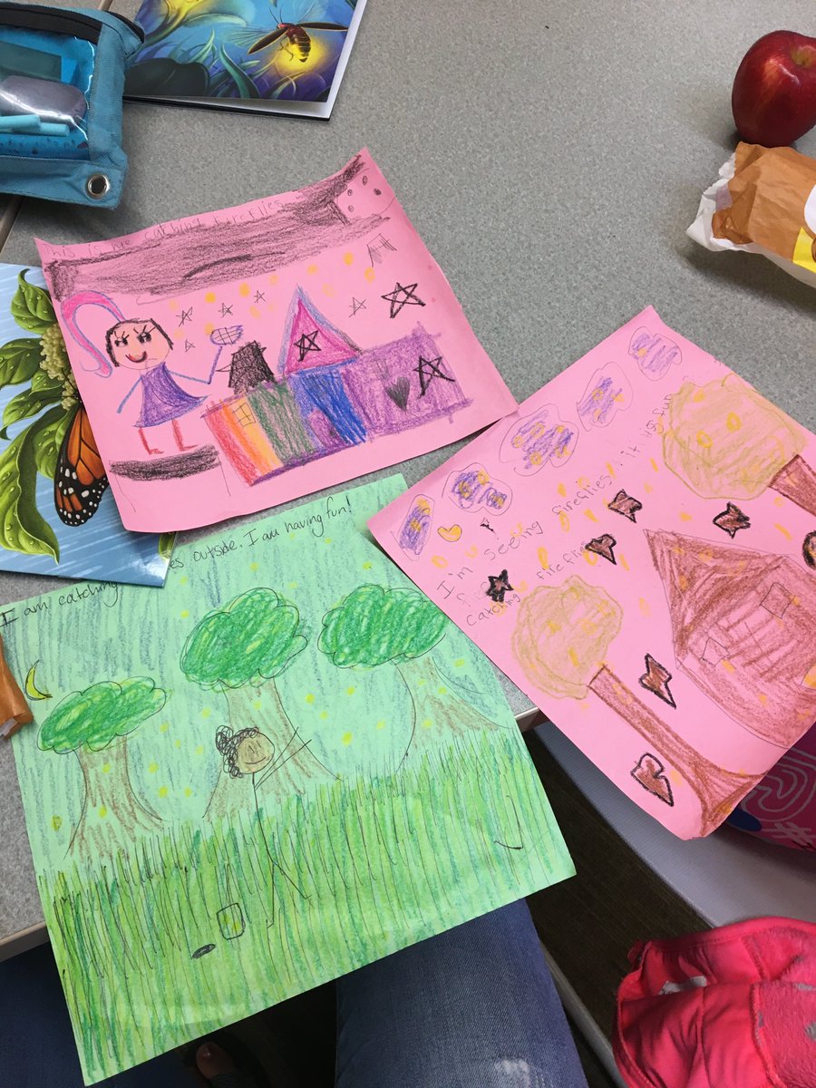 dtoma_harrold's tweet photo. A student told me that she loved my laugh today because I giggled at my *beautiful* stick figure. I swear, I've got some great artists and scholars over here! #villageproject #fireflies https://t.co/8zZvt70vZM