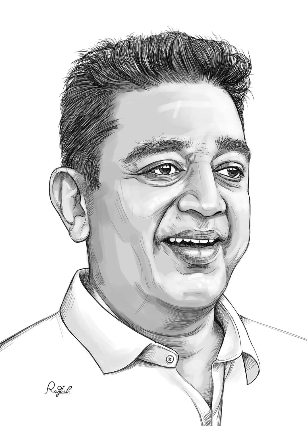 Update more than 118 kamal hassan pencil sketch latest in.eteachers