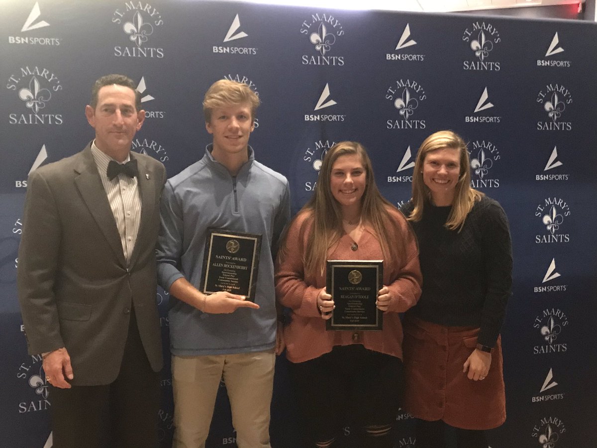 StMarysSaints's tweet photo. Congratulations to all fall award winners!                                        Saints Award winners Allen Hockenberry and Regan O’Toole https://t.co/hhS10EoQew