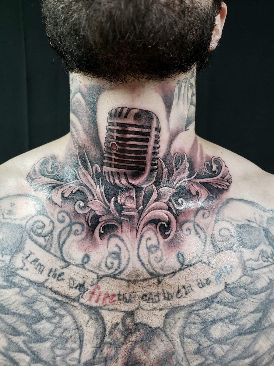 LawheadJared's tweet photo. 😈 Just got stabbed for a few hours by the best tattoo artist I know!!! 😈

More pictures will be taken once it heals.

#necktat
#blackflameritual
#codyreed
#alwaysamazingwork https://t.co/0QSovZ6ITO