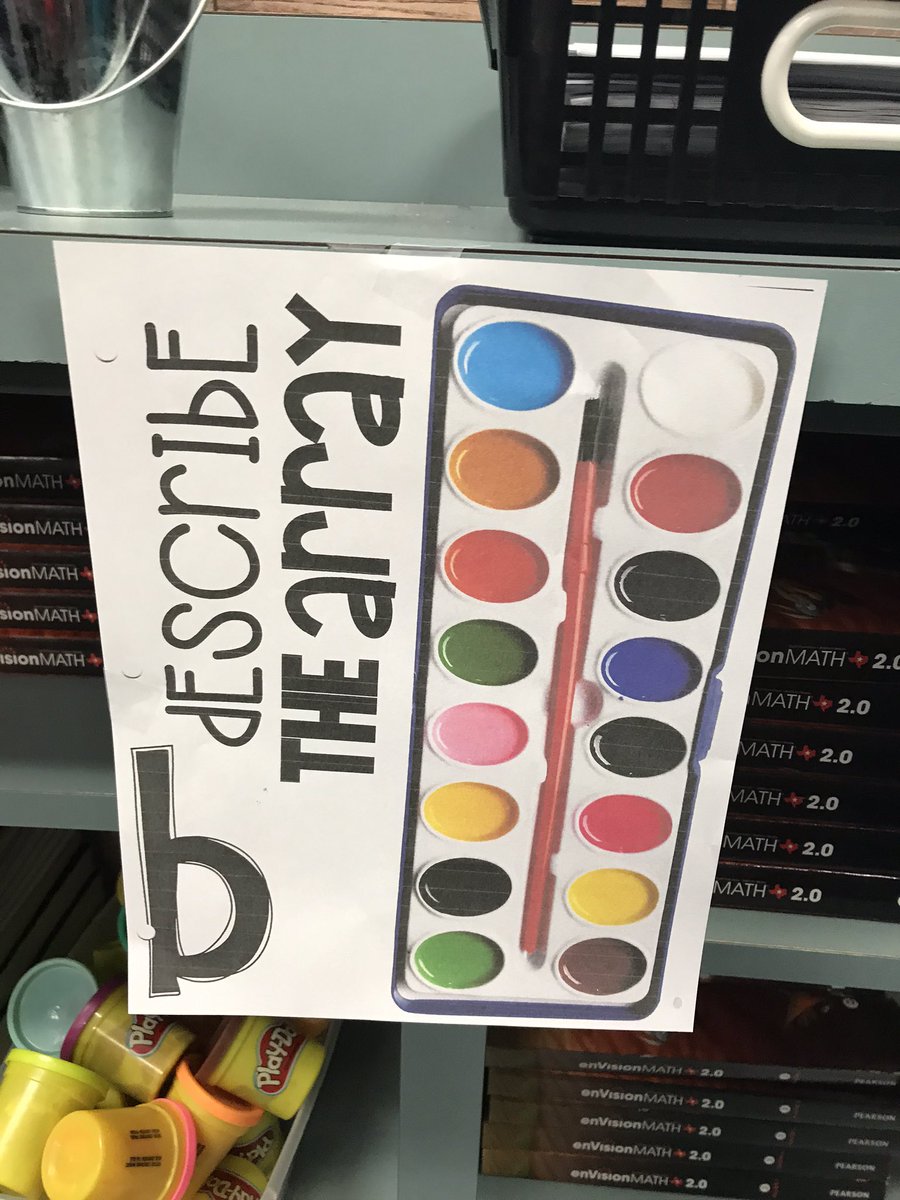 vkrugerpd's tweet image. While conducting learning walks today, saw teachers using real world objects for students to describe arrays. Great way to connect to students’ lives! #GreatInstruction