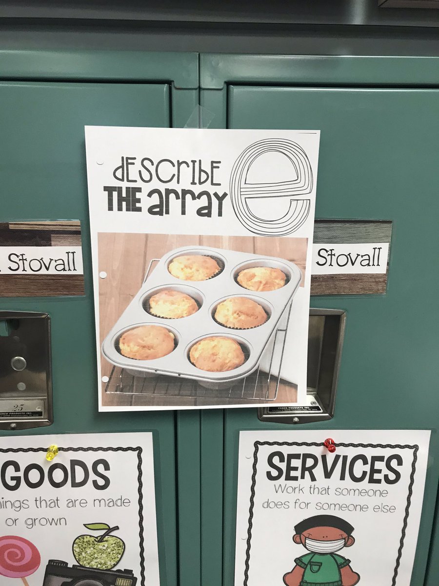 vkrugerpd's tweet image. While conducting learning walks today, saw teachers using real world objects for students to describe arrays. Great way to connect to students’ lives! #GreatInstruction