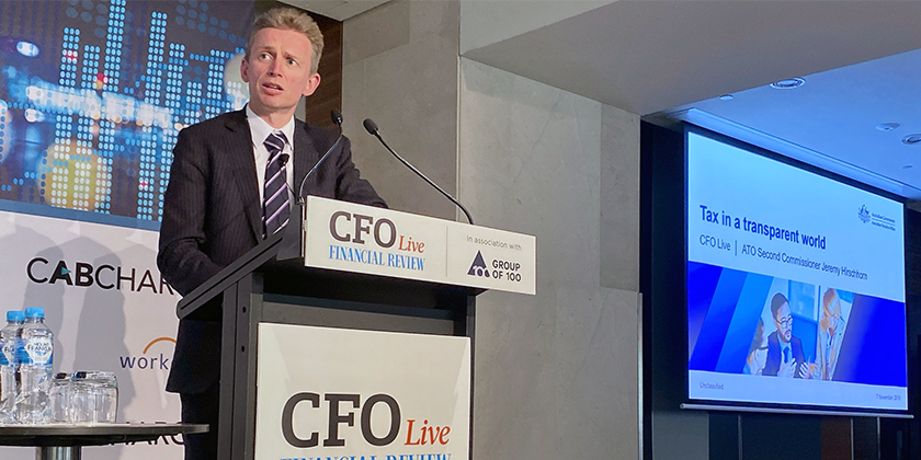 ato_gov_au's tweet photo. Second Commissioner Jeremy Hirschhorn delivered a speech on tax transparency at @FinancialReview's #AFRCFOLive event in Sydney today. You can read Jeremy’s speech online @ https://t.co/0NZOhP4C0I https://t.co/t72bTBreFl
