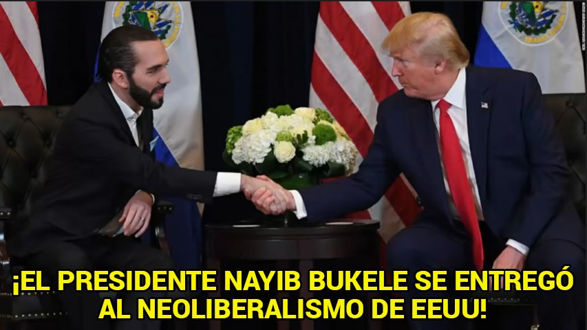 World_News666's tweet photo. #ElSalvador Nayib Bukele se pone a las órdenes de Trump para llevar al país a la quiebra, sangrar más a la clase media y pobre y recompensar a los ricos corruptos de su país!.. Que pronto se quitó la máscara!! Ahora PRIVATIZARÁ la Educación, los Recursos Naturales, etc. etc. https://t.co/ClqWPklTlX