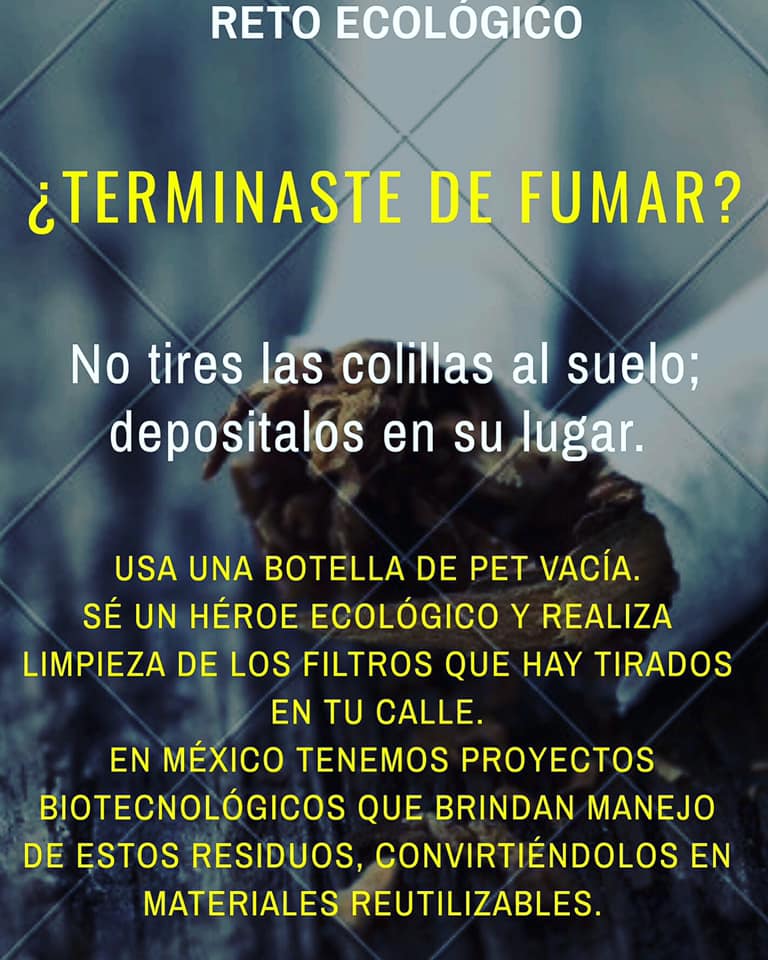 🚭💪🏻🇲🇽
Eco Filter México
Las botellas PET con colillas las puedes entregar en las oficinas de Infonavit aquí en Ensenada, de ahí las mandamos a su destino final! ♻️
#ensenadasincolillas