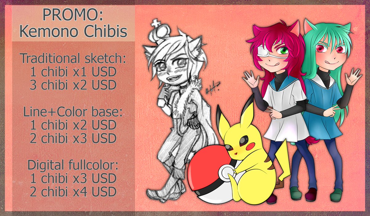 UltreaMancino's tweet photo. Hi!!! I #opencommissions, acept #PayPal and #mercadopago 💖
#chibiart #traditionalart #digitalart #chorus (? https://t.co/sGWcLWY6Zh