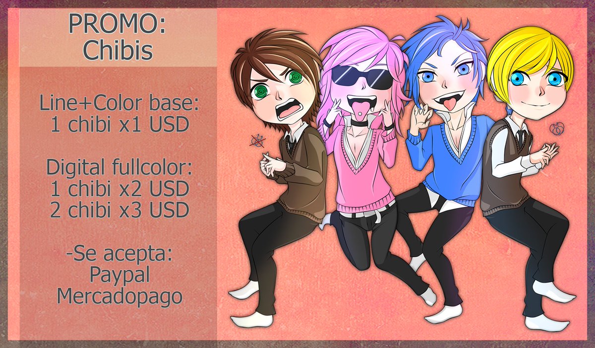 UltreaMancino's tweet photo. Hi!!! I #opencommissions, acept #PayPal and #mercadopago 💖
#chibiart #traditionalart #digitalart #chorus (? https://t.co/sGWcLWY6Zh