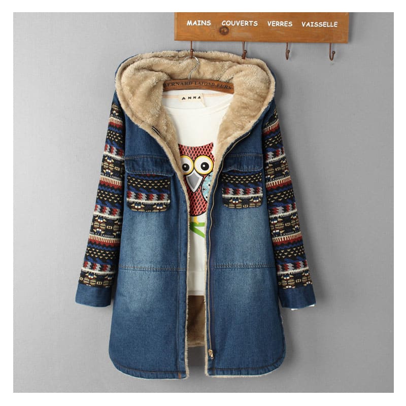 Velvet Lining Denim Jacket 3 ColorC  #DenimJackets #Hoodedjackets #Jackets #zalehfashion zaleh.com/shop/zaleh-for…
