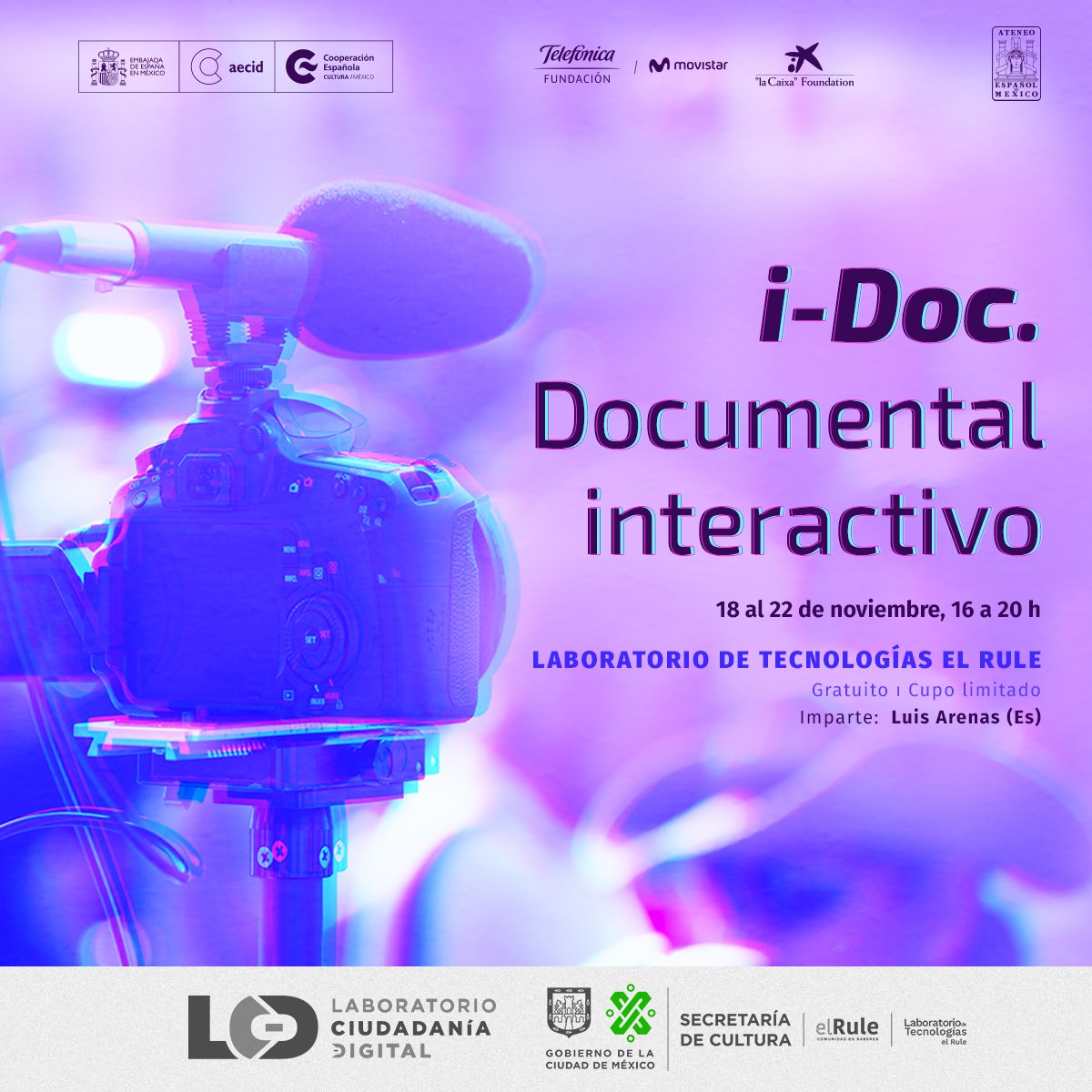lab_ciudadania's tweet photo. Descubre los diversos medios de expresión: fotografía, video, audio y narrativa, para generar una obra documental interactiva en conjunto. Sede @LabTecnologias @ElRuleOficial
Inscríbete aquí👉 https://t.co/MoaHkN3WTM
#TalleresLCD #idoc #documentalinteractivo https://t.co/6tchiHiTHK