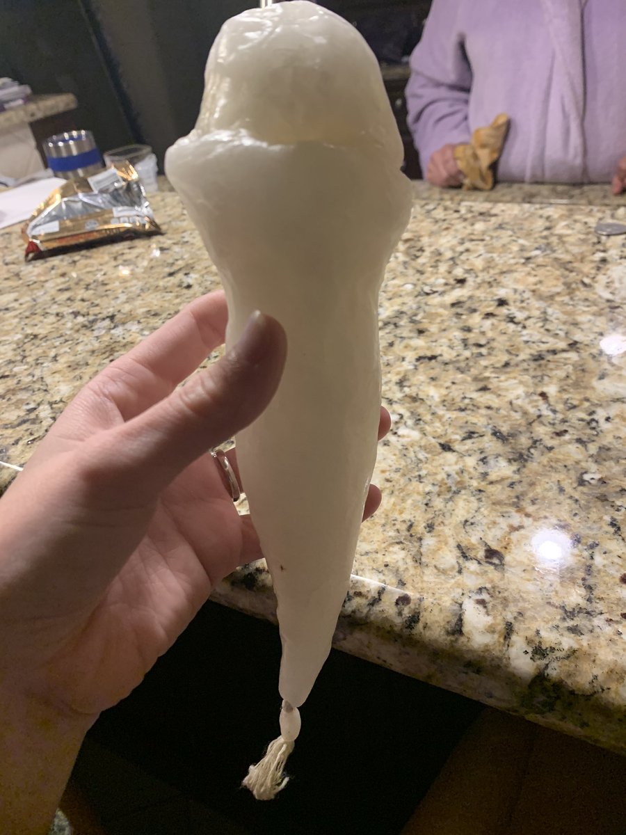ang19ela's tweet photo. My mom found my candle I made at Camp Fitch in 4th grade. It was obviously an ice cream cone 🍦 https://t.co/eJOekbiuje