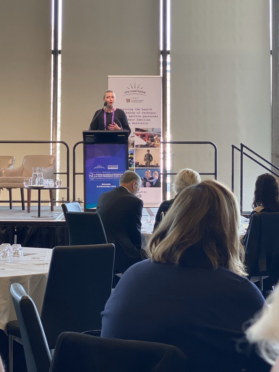 Wellbeing_au's tweet photo. Thank you Katia Ferrar for presenting the @UniversitySA #Invictus Pathways Program to @TheRoadHome_AU Global Alliance Conference on Post-Traumatic Stress and explaining how this program integrates with the #community #ptsleaders #gacopts2019 https://t.co/kcMUlrhHXv