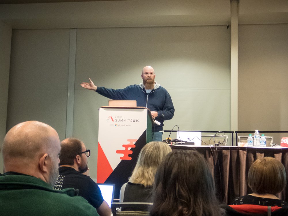 Jamie_Wick's tweet image. Congratulations to @william_a_dba  for winning today&apos;s Speaker Idol Round 1. #sqlpass #PASSSummit #sqlsummit